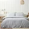 Brushed Cotton Stripe Duvet Silver