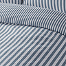 brushed cotton stripe blue duvet set