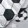 Brushed Football stars duvet cover set close up on bed image 4