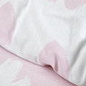 Brushed Hearts Duvet Cover Set close up on bed image 4