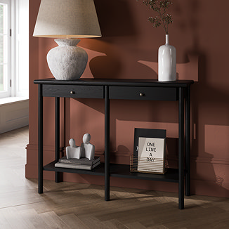 Bryant Wooden 2 Drawer Console Table - Black main image