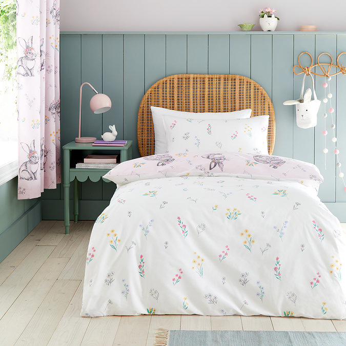 bunny tails duvet cover set on bed image 2