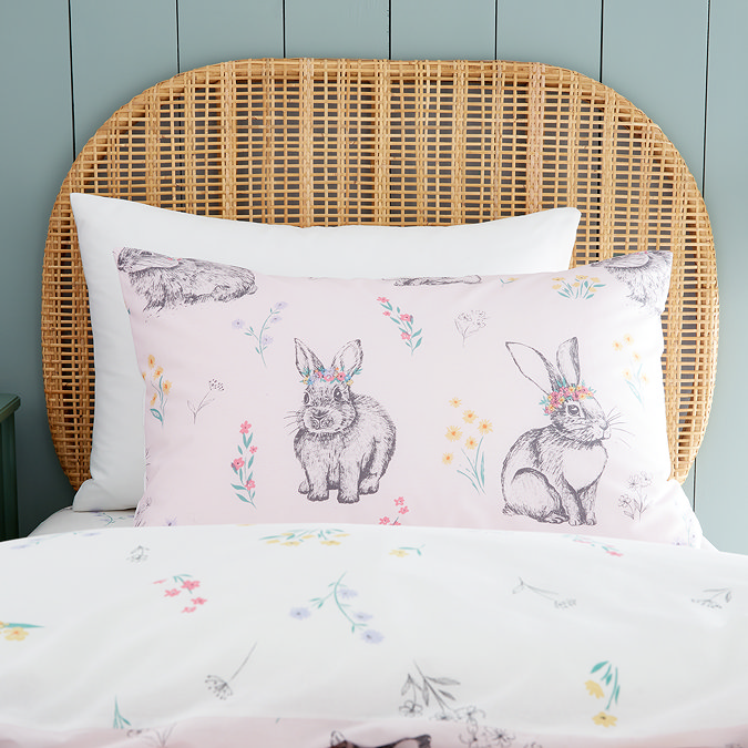 bunny tails duvet cover set on bed image 3