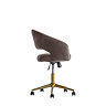 side on cut out image of warm grey swivel chair