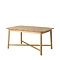 image of rectangular light oak dining table, cut out on white background