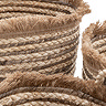 Callie set of 3 fringed woven stripe baskets brown