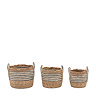 Callie Woven Stripe storage baskets