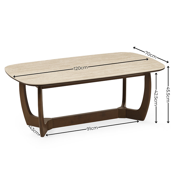 dimensions cut out image of stone rectangular coffee table