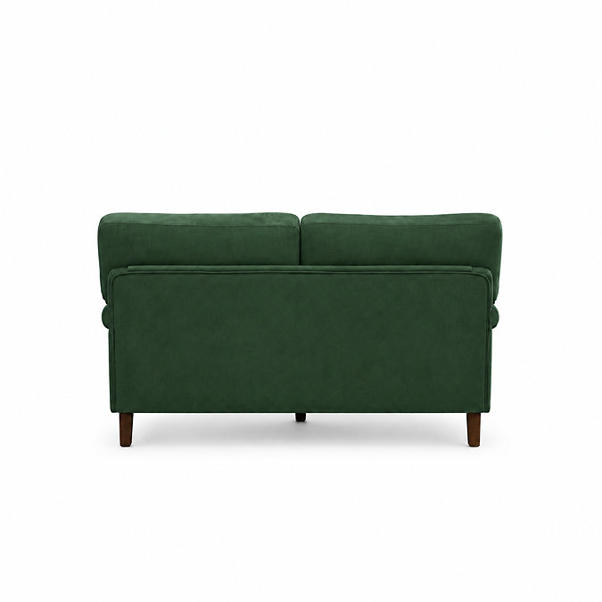 back facing cut out image of 2 seater sofa with dark wood legs