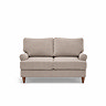 front on cut out image of 2 seater mink coloured sofa with light wood legs