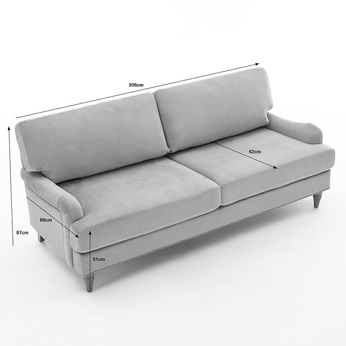 cambridge 3 seater sofa dimensions