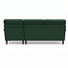 back facing cut out image of green velvet corner sofa