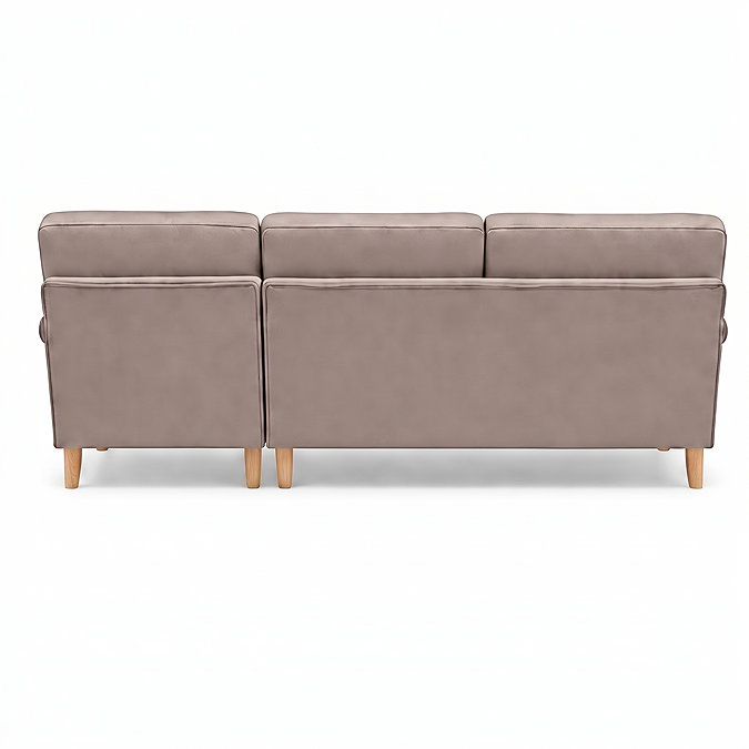 back facing cut out image of mink coloured left seat corner sofa