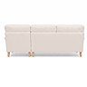 back facing cut out image of beige woven sofa