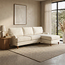 image of beige woven left handed sofa