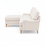 side on cut out image of right side corner sofa with light wood legs