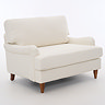 cut out image of beige woven snuggle chair