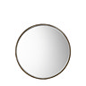 image cut out on white background of antique silver round frame