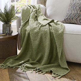 Candar Textured Boucle Throw - Khaki main image