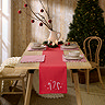 Candy CAne Table runner on table