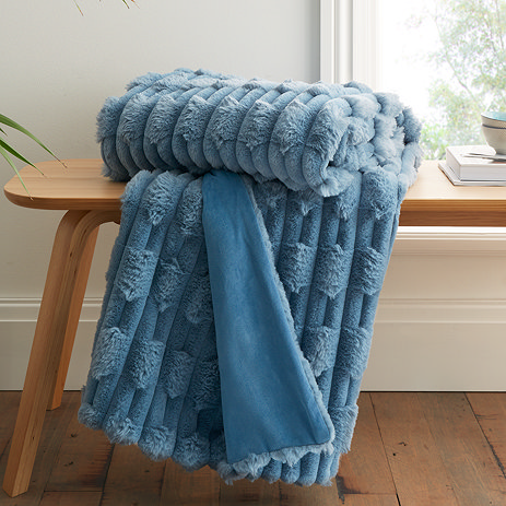 Carved Faux Fur throw image 1