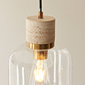 Caspian 1 pendant light natural travertine