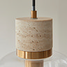 Caspian 1 pendant light natural travertine