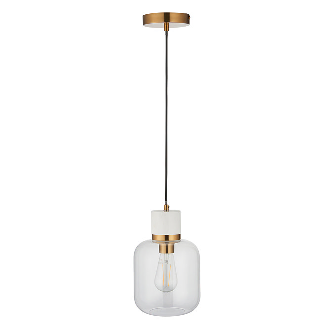 Caspian 1 pendant light Volokas marble