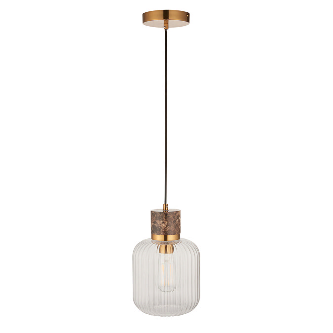Caspian ribbed 1 pendant light