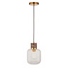 Caspian ribbed 1 pendant light