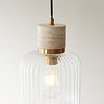 Caspian ribbed pendant light
