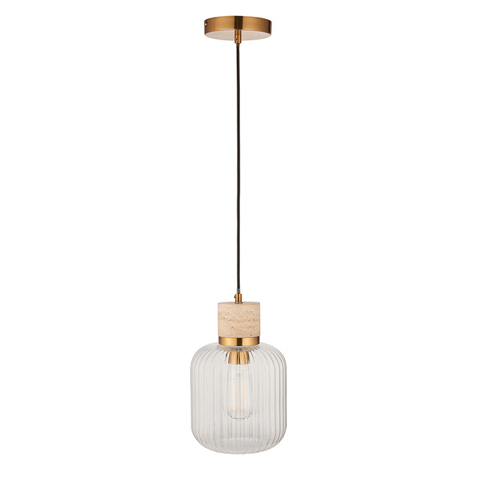 Caspian ribbed pendant light