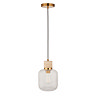 Caspian ribbed pendant light