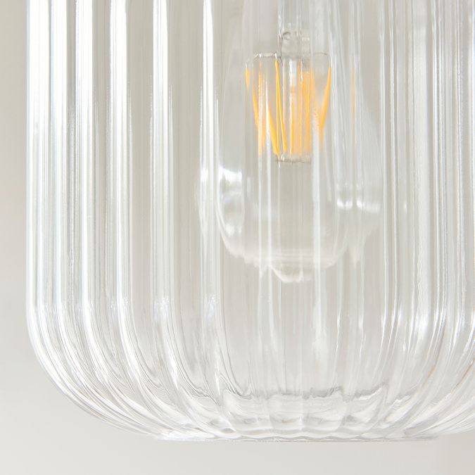 Caspian ribbed 1 pendant light