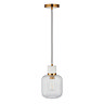 Caspian ribbed 1 pendant light