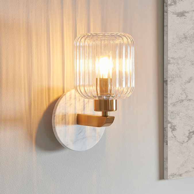 Caspian ribbed wall light