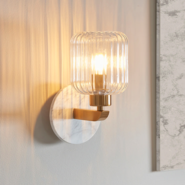 Caspian ribbed wall light