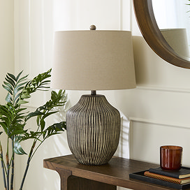 Catania Textured Table Lamp - Natural main image