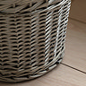 Cedar Round Woven Lined Laundry Basket