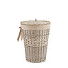 Cedar Round Woven Lined Laundry Basket