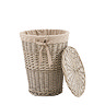 Cedar Round Woven Lined Laundry Basket