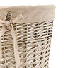 Cedar Round Woven Lined Laundry Basket