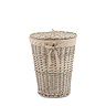 Cedar Round Woven Lined Laundry Basket