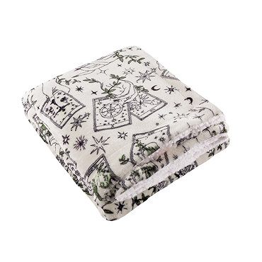 Celestial Stories Sherpa Throw Green