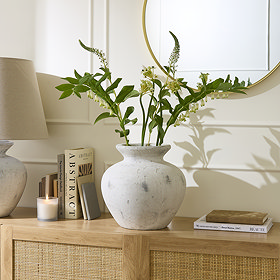 Chania Ceramic Vase - Antique White main image