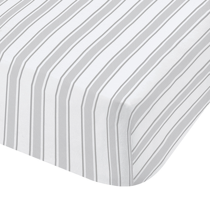 Stripe Fitted Sheet Grey