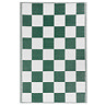 Checkerboard rug in green product image 5