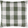 chesil check outdoor cushion in moss product image 1