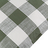chesil check outdoor cushion in moss close up image 3