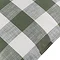chesil check outdoor cushion in moss close up image 3